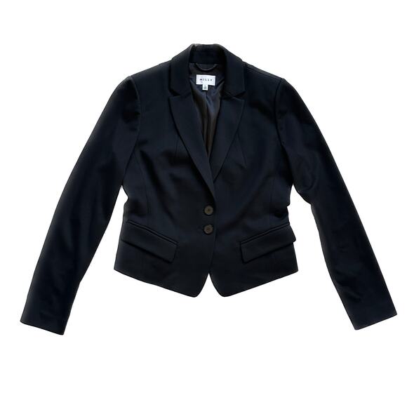 MILLY Ponte Blazer Jacket Black Size S - Picture 1 of 9